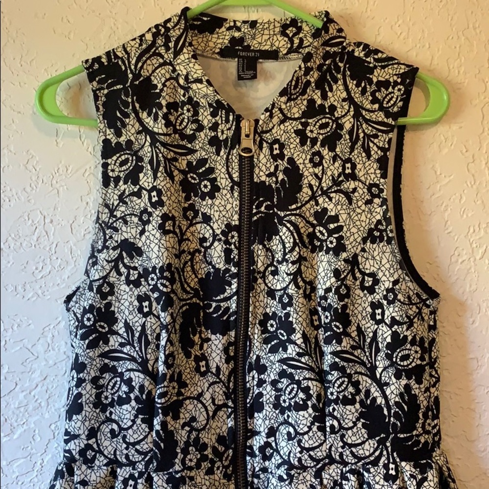 Zip-Front A-Line Lace spring Dress